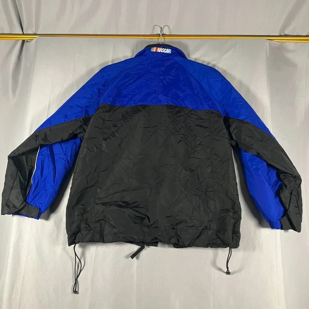 Winners Circle NASCAR Jacket Women's Extra Large Blue Black Racing‎ Embroidered